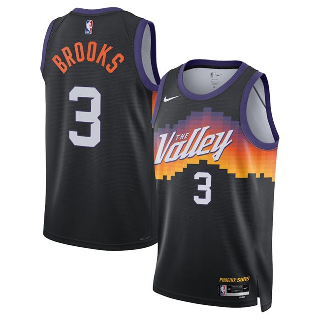 Men's Phoenix Suns #3 Dillon Brooks Black 2025/26 City Edition Stitched Basketball Jersey